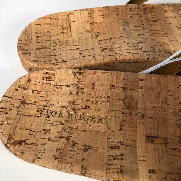 Jack Rogers Georgica Cork Sandals Gold Medallion - Picture 3 of 12